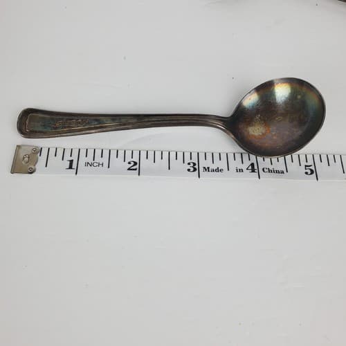 Set of 2 Vtg Albert Pick Co. Inc. Silver Plated Child's Spoon Engraved KOSHER - Thumbnail 11