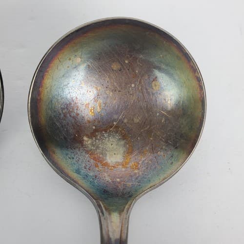 Set of 2 Vtg Albert Pick Co. Inc. Silver Plated Child's Spoon Engraved KOSHER - Thumbnail 2