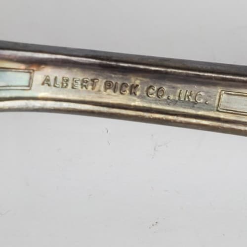 Set of 2 Vtg Albert Pick Co. Inc. Silver Plated Child's Spoon Engraved KOSHER - Thumbnail 9