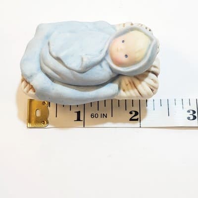 Vtg 1986 Avon Heavenly Blessings Nativity Set Of 3 Ceramic Figures Mary Jesus Jo - Thumbnail 10