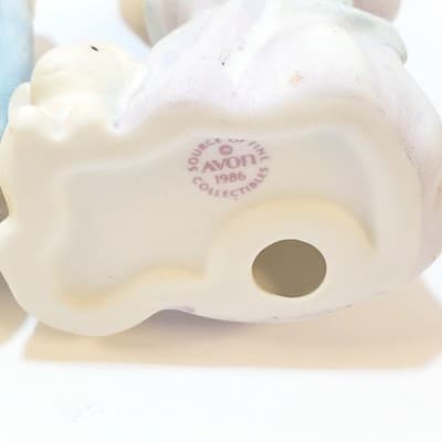 Vtg 1986 Avon Heavenly Blessings Nativity Set Of 3 Ceramic Figures Mary Jesus Jo - Thumbnail 5