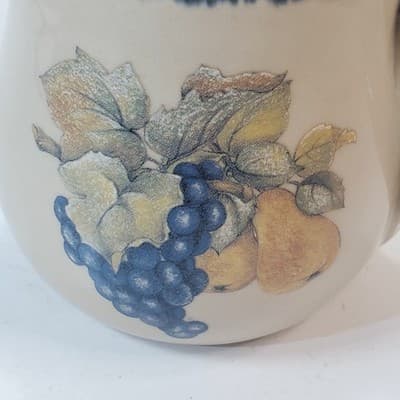 Vintage Home & Garden Party Ltd Stoneware 2003 Fruit Grapes Pears Creamer - Thumbnail 6