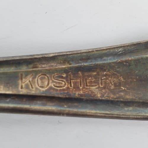 Set of 2 Vtg Albert Pick Co. Inc. Silver Plated Child's Spoon Engraved KOSHER - Thumbnail 5