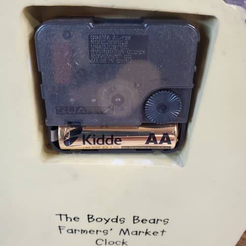Boyds Bears Danbury Mint Farmers Market Collector Apple Shaped Clock Retired - Thumbnail 11