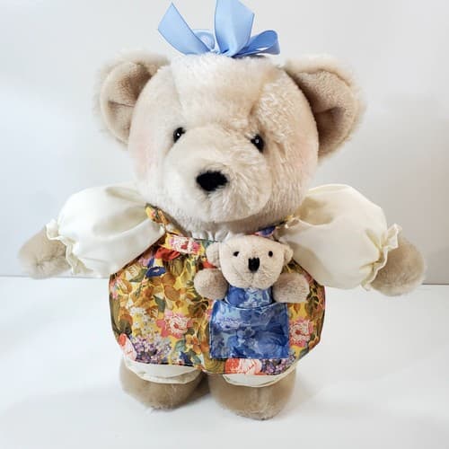 Vintage Hallmark Chrysantha Mom & Sweet Pea Teddy Bear Plush Stuffed Animal - Thumbnail 4