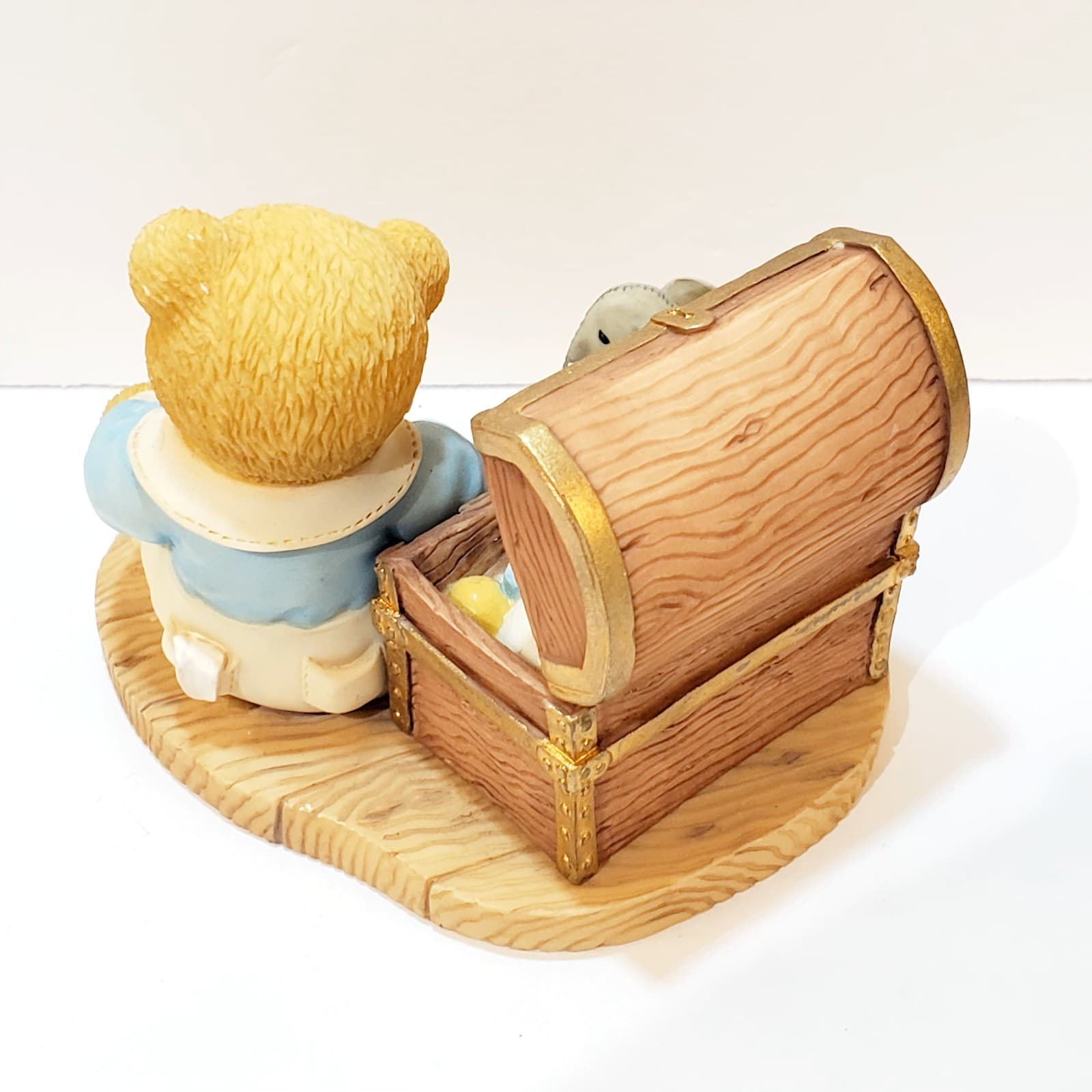 Vtg 1999 Cherished Teddies Wilfred Lifetime of Friendship Trunk Full Figurine - Thumbnail 6