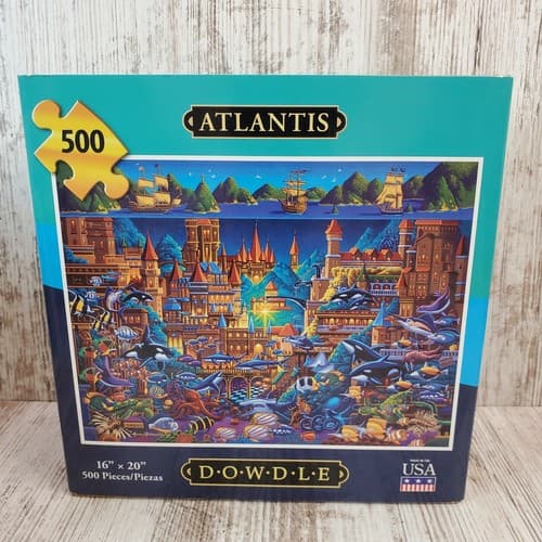 Eric Dowdle ATLANTIS 500 Piece Puzzle Folk Art 16 × 20 Made in USA New