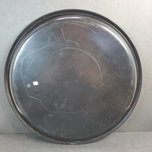 Vtg Melamine Plastic Santa Claus Stars Christmas Serving Tray Round Japan 13.25" - Thumbnail 3