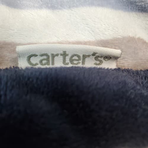 Carters Turtle Striped Lovey Security Blanket Baby Plush Soft Toy Blue Green 13" - Thumbnail 3