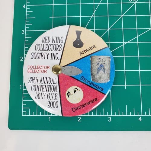 Red Wing Pottery Collectors Society 2000 Convention Selector Pinback Button - Thumbnail 3