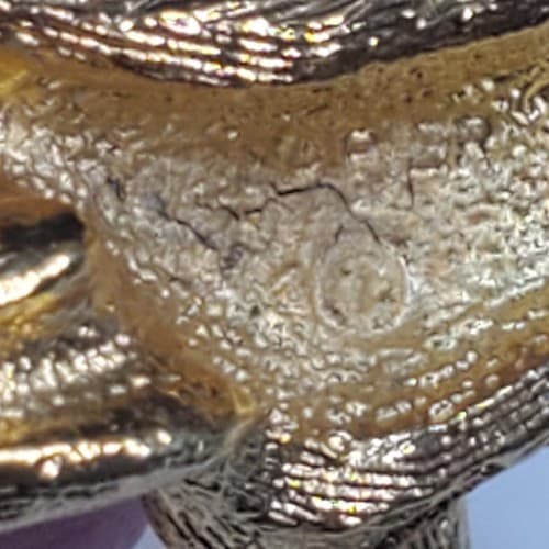 Vintage NAPIER Brushed Gold Tone Rhinestone Figural Road Runner Bird Brooch Pin - Thumbnail 4