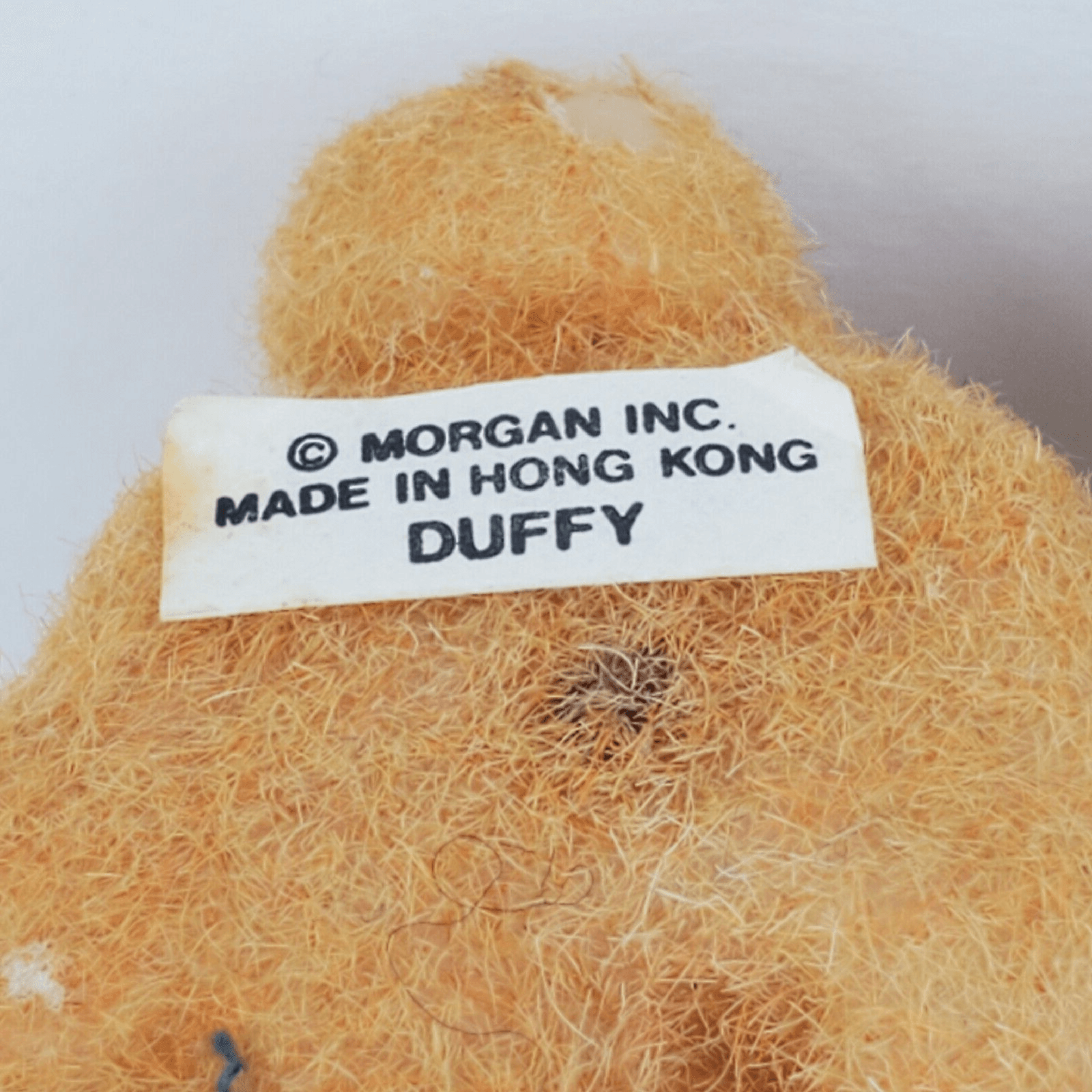 2 Vtg Morgan Inc Duffy Dog and Frosty Bear Flocked Christmas Ornaments Hong Kong - Thumbnail 6
