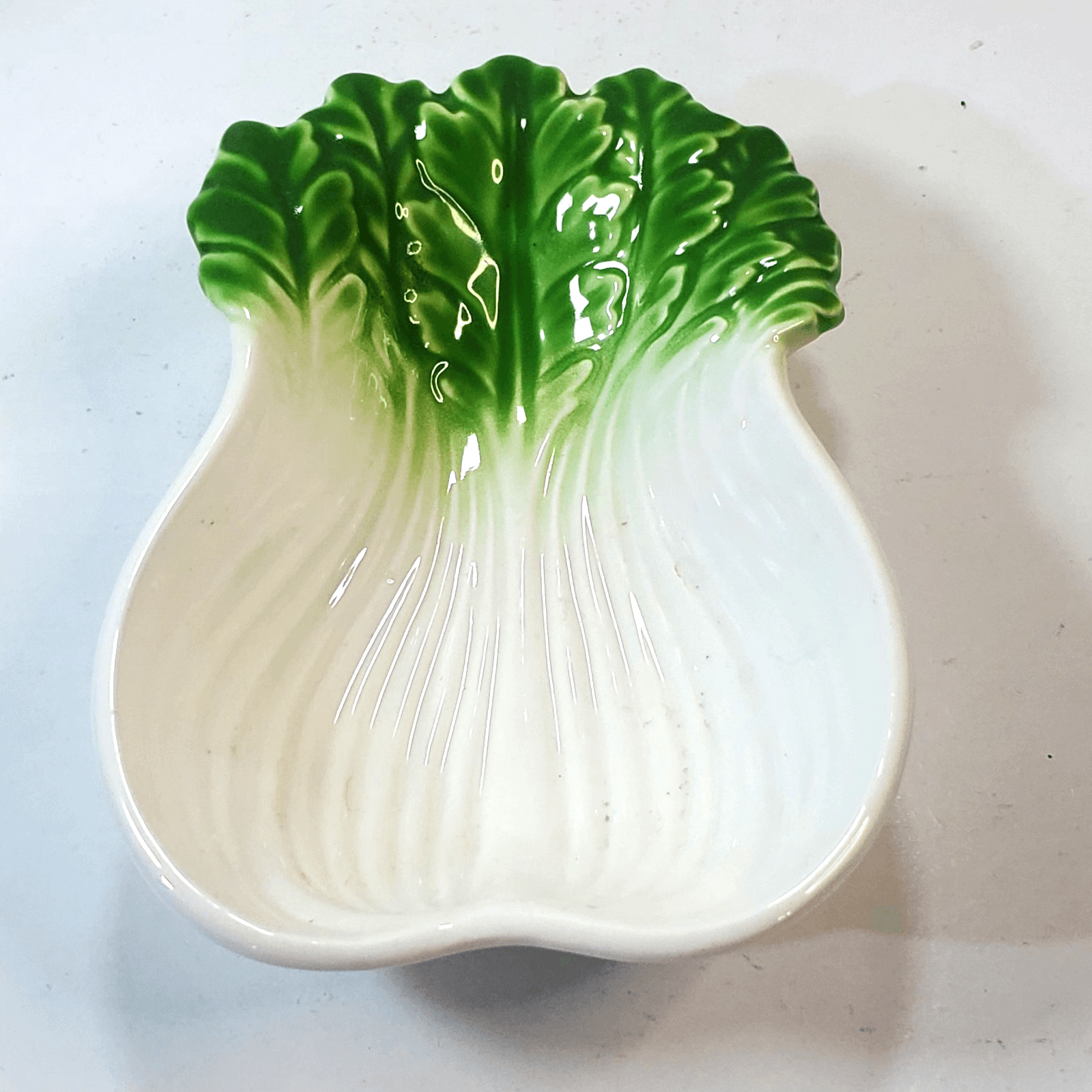 Vintage Celery Bok Choy Shaped Ceramic Bowl Dish Vegetable Decor Made In Japan