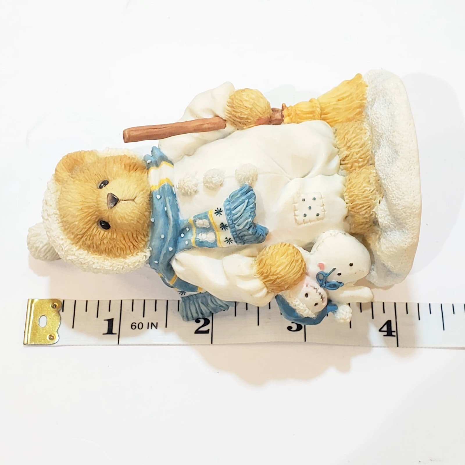 Vintage 1995 Cherished Teddies Earl Warm Hearted Friends Figurine Winter Theme - Thumbnail 6