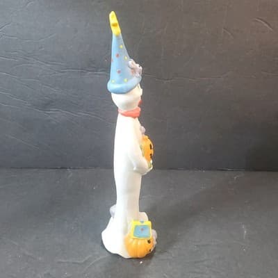 Vtg 1995 Fabri-Center Ceramic Skinny Halloween Ghost Holding Pumpkin Mice Decor - Thumbnail 5