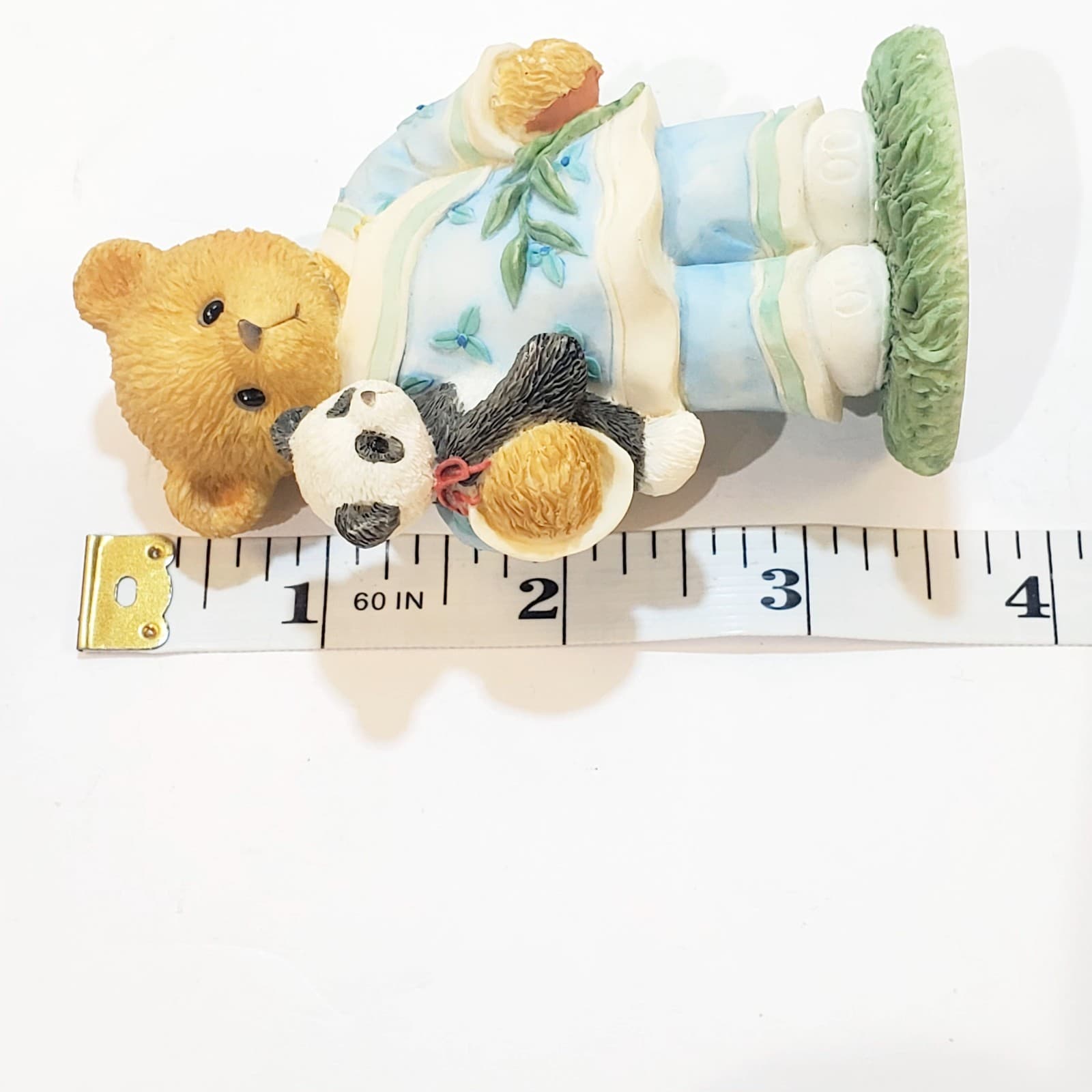 Vintage 1996 Cherished Teddies Lian Our Friendship Spans Many Miles Figurine - Thumbnail 6