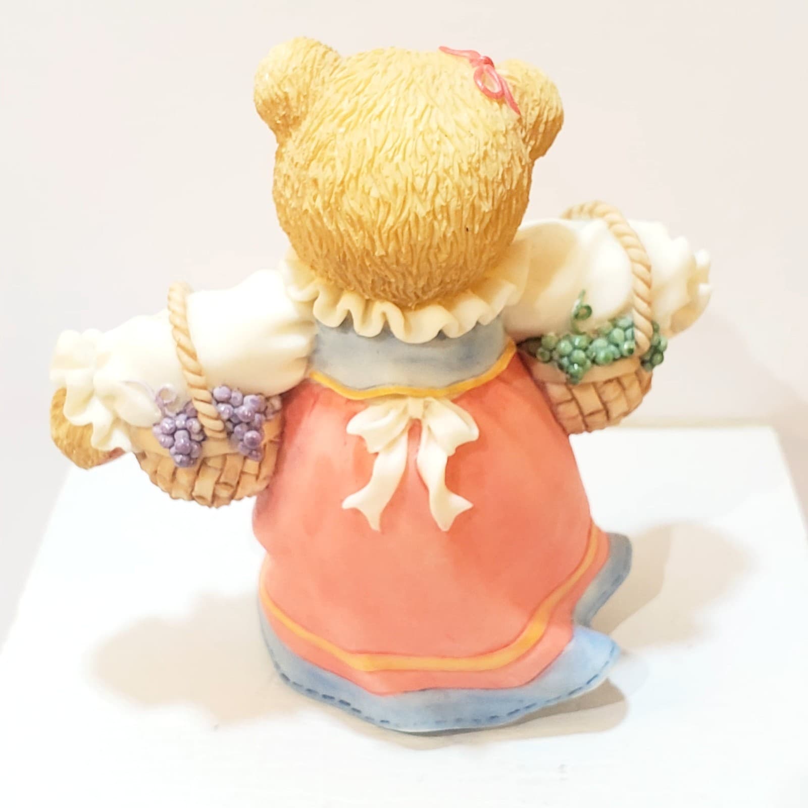 Vtg 1997 Cherished Teddies Sophia From Italy Grapes On Vine Friendship Figurine - Thumbnail 3
