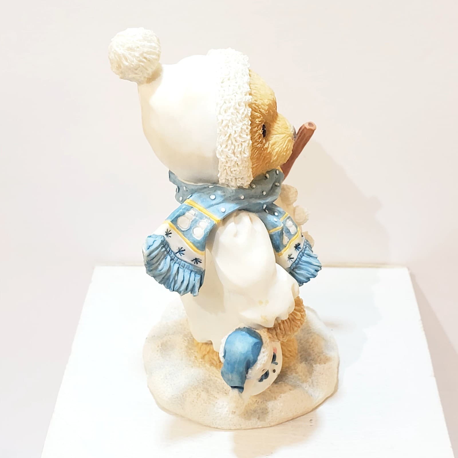 Vintage 1995 Cherished Teddies Earl Warm Hearted Friends Figurine Winter Theme - Thumbnail 2