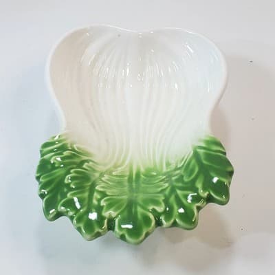 Vintage Celery Bok Choy Shaped Ceramic Bowl Dish Vegetable Decor Made In Japan - Thumbnail 5