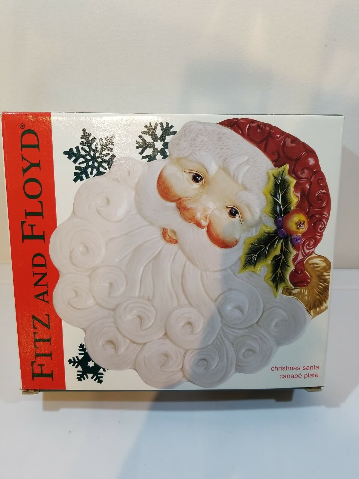 Fitz & Floyd Essentials Christmas Santa Face Canape Dish Plate Wall Decor - Thumbnail 2