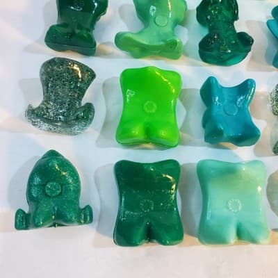 Vtg Mixed 1990's Gogos Crazy Bones Lot of 20 Various Shades of Green Collectible - Thumbnail 7