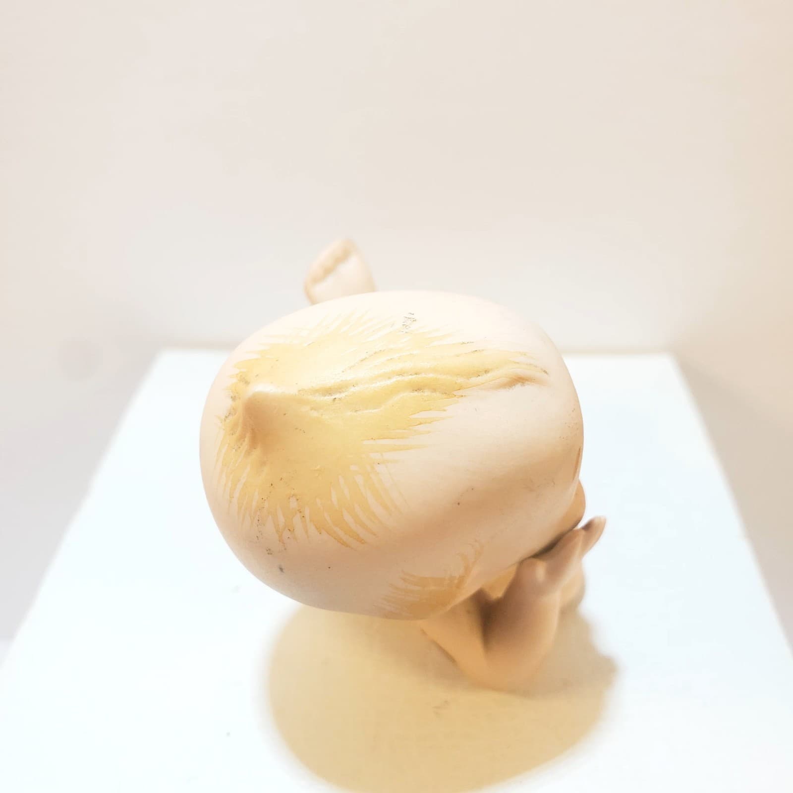 Vintage Kewpie Laying Winking Bisque Blue Wing Cherub Figurine Made In Japan - Thumbnail 2