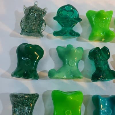 Vtg Mixed 1990's Gogos Crazy Bones Lot of 20 Various Shades of Green Collectible - Thumbnail 10