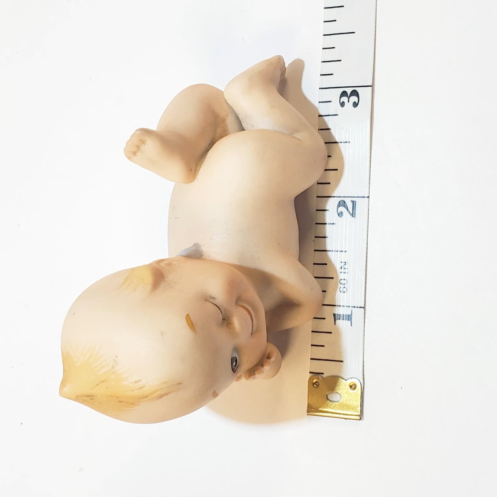 Vintage Kewpie Laying Winking Bisque Blue Wing Cherub Figurine Made In Japan - Thumbnail 7