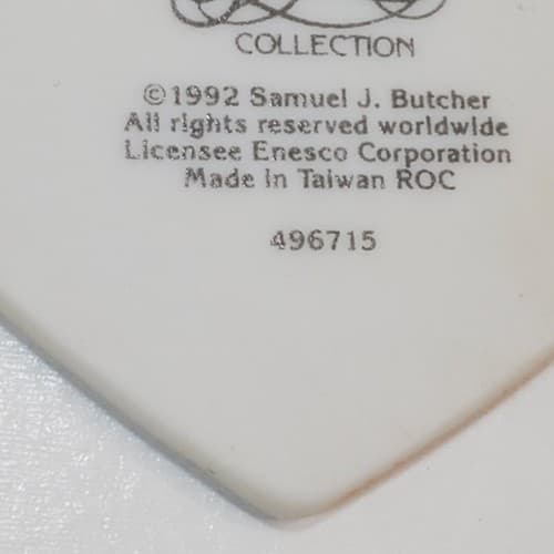 3 Vintage 1992 Precious Moments Christmas Ornaments Heart, Ball & Pop-up Present - Thumbnail 8