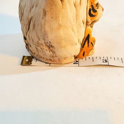 Vintage UCTCI Japan 3D Bisque Pottery Bell Tiger In Haystack Hand Painted - Thumbnail 7