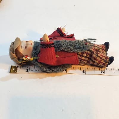 Vtg 1983 KURT ADLER Christmas Carol Charles Dickens Bisque Boy Figure Doll 5 in - Thumbnail 7