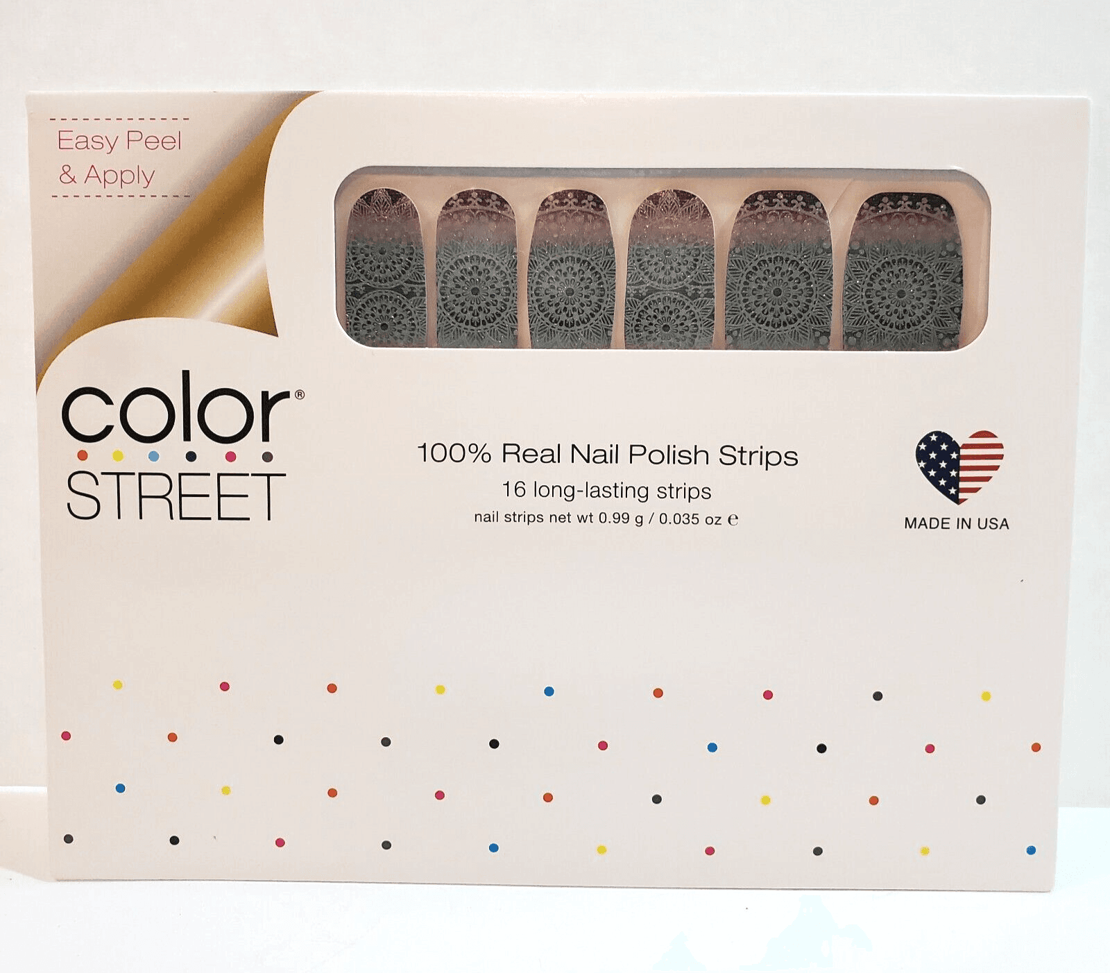 Color Street Nail Strips Drop and Give Me Zen 100% Real Nail Polish RETIRED NEW