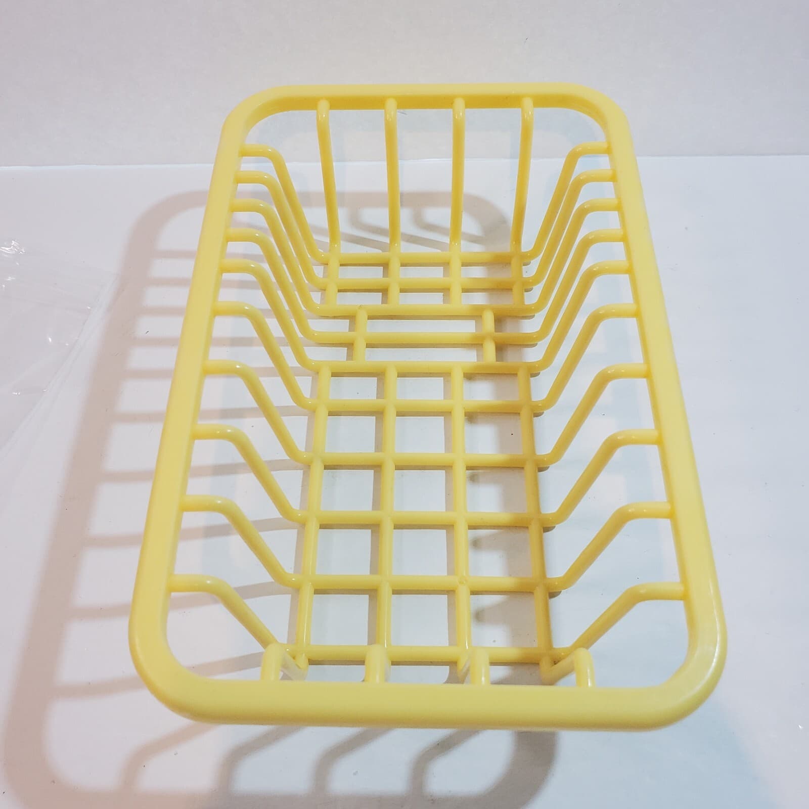 Vintage Greenbrier Intl Doll Toy Dish Drainer Yellow Plastic 4.5 in x 7 in - Thumbnail 2