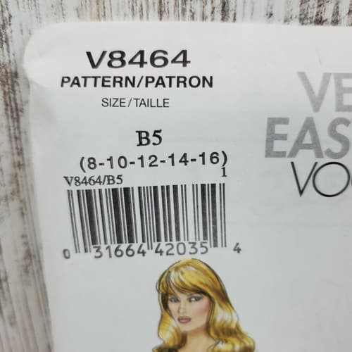 Very Easy Vogue V8464 Pants Skirt Blazer Jacket Pattern Size B5 8-10-12-14-16 - Thumbnail 2