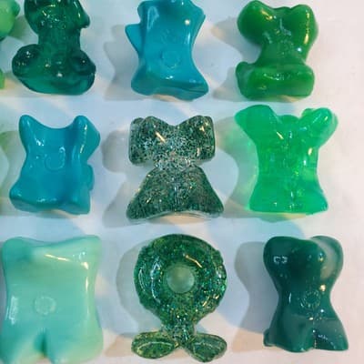Vtg Mixed 1990's Gogos Crazy Bones Lot of 20 Various Shades of Green Collectible - Thumbnail 8