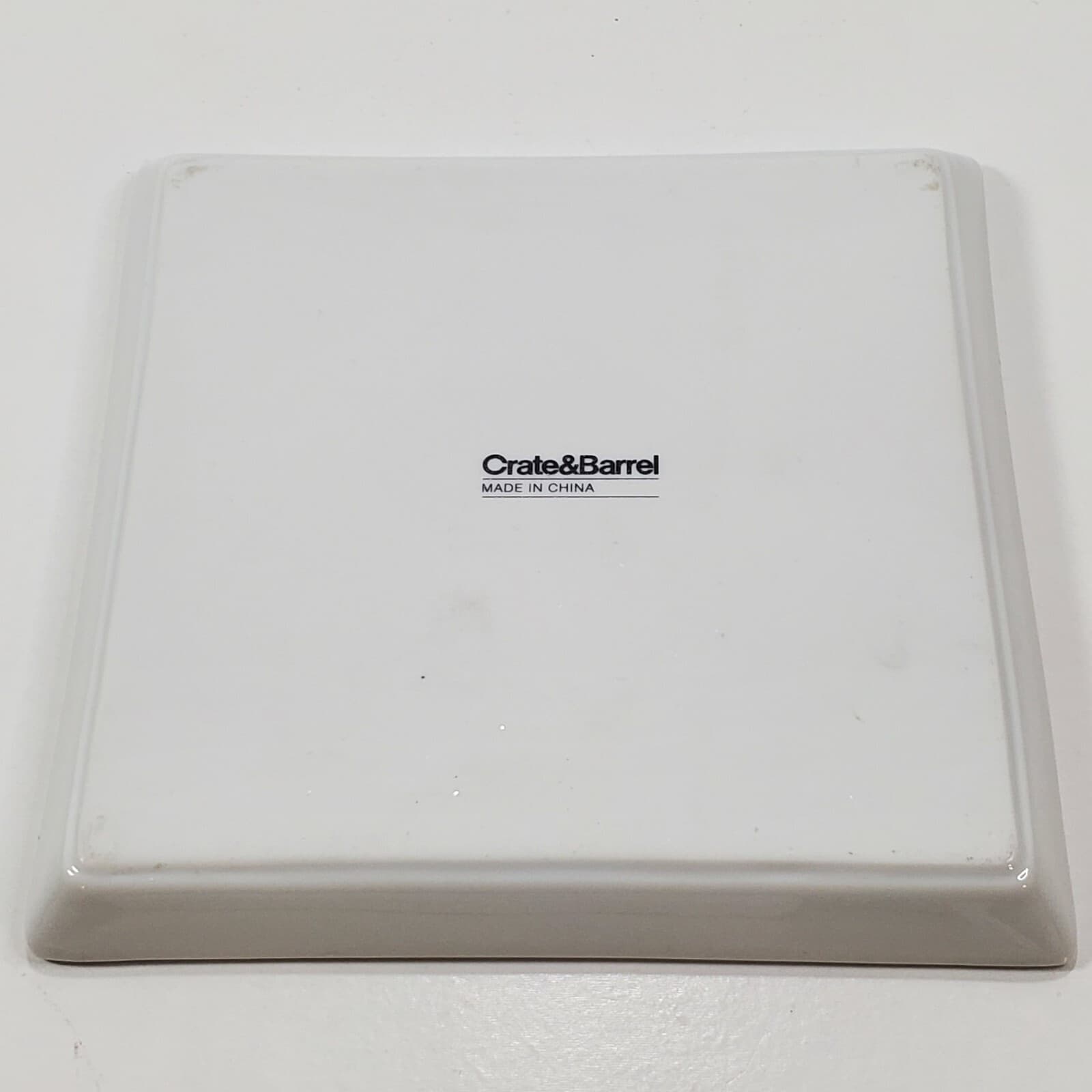 Crate & Barrel Road Trip Venice Appetizer Plate Ceramic Square 5.75" Table Decor - Thumbnail 3
