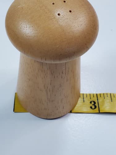 Vintage Wood Wooden Salt & Pepper Shaker Set Mushroom Shape Danish Modern MCM - Thumbnail 7