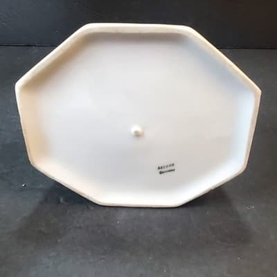 Vintage Record Germany Porcelain Basket Luster Gold Green Art Deco Offset Handle - Thumbnail 7