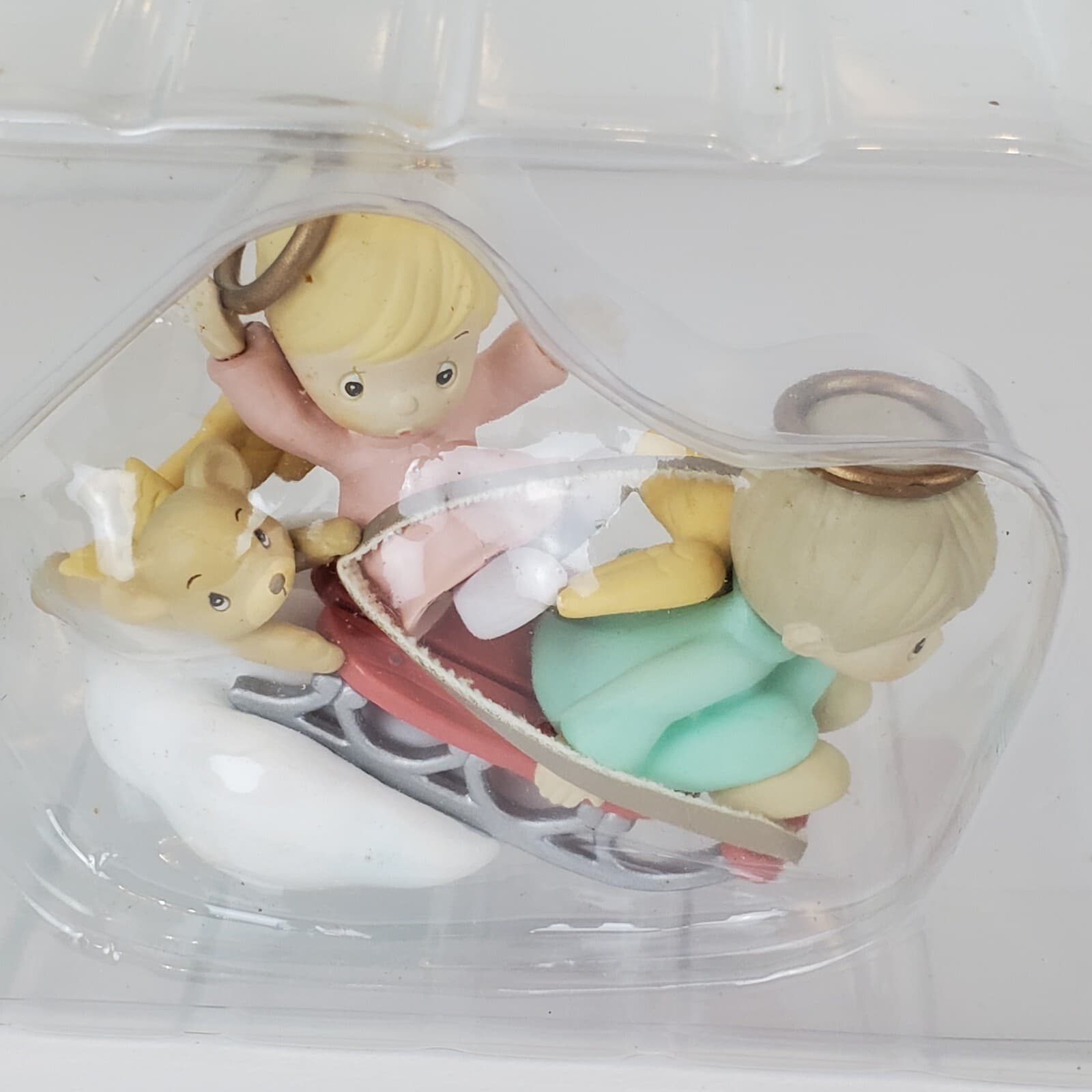 Vtg Enesco Precious Moments Holiday Collection "Hang On To Your Halo" Ornament - Thumbnail 2