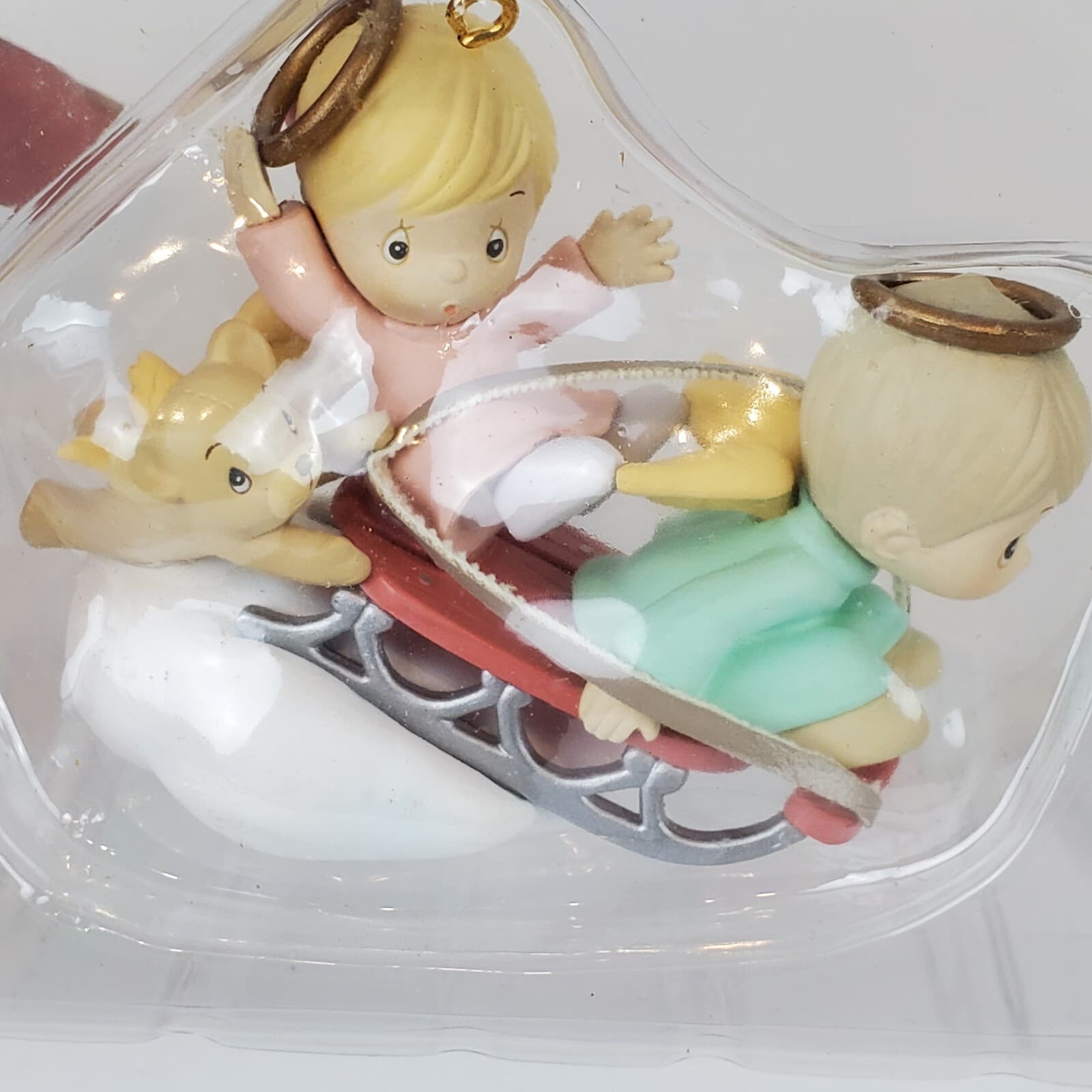Vtg Enesco Precious Moments Holiday Collection "Hang On To Your Halo" Ornament - Thumbnail 3