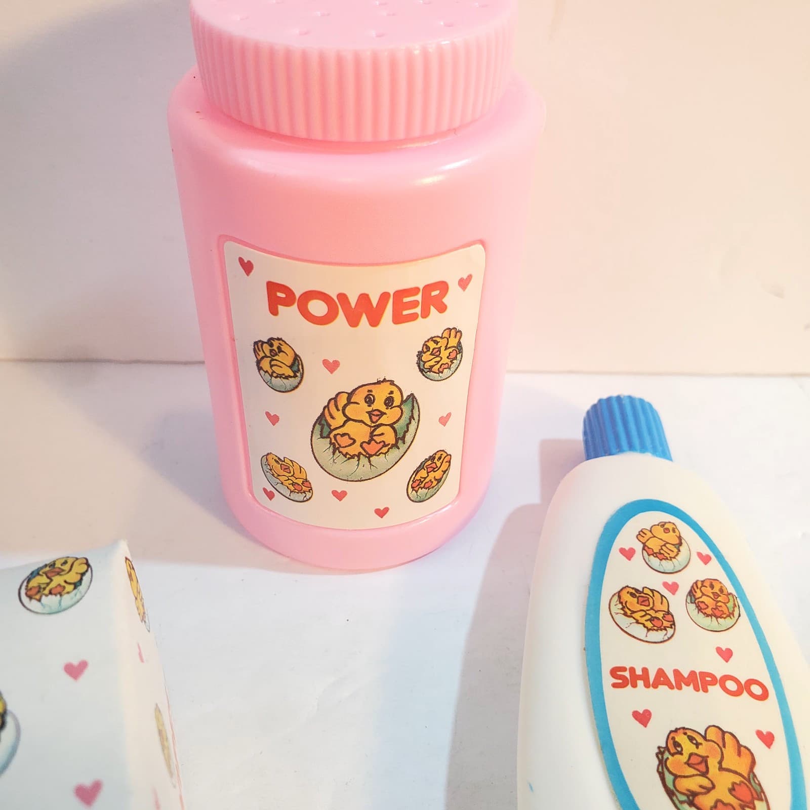 Vintage Plastic Cardboard Doll Accessories Powder Shampoo Baby Wipes - Thumbnail 4