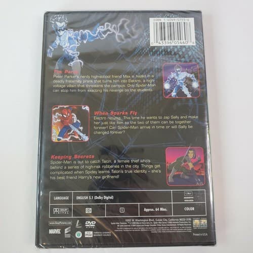 Spider-Man: The New Animated Series - High Voltage Villains DVD, 2004 New Sealed - Thumbnail 2