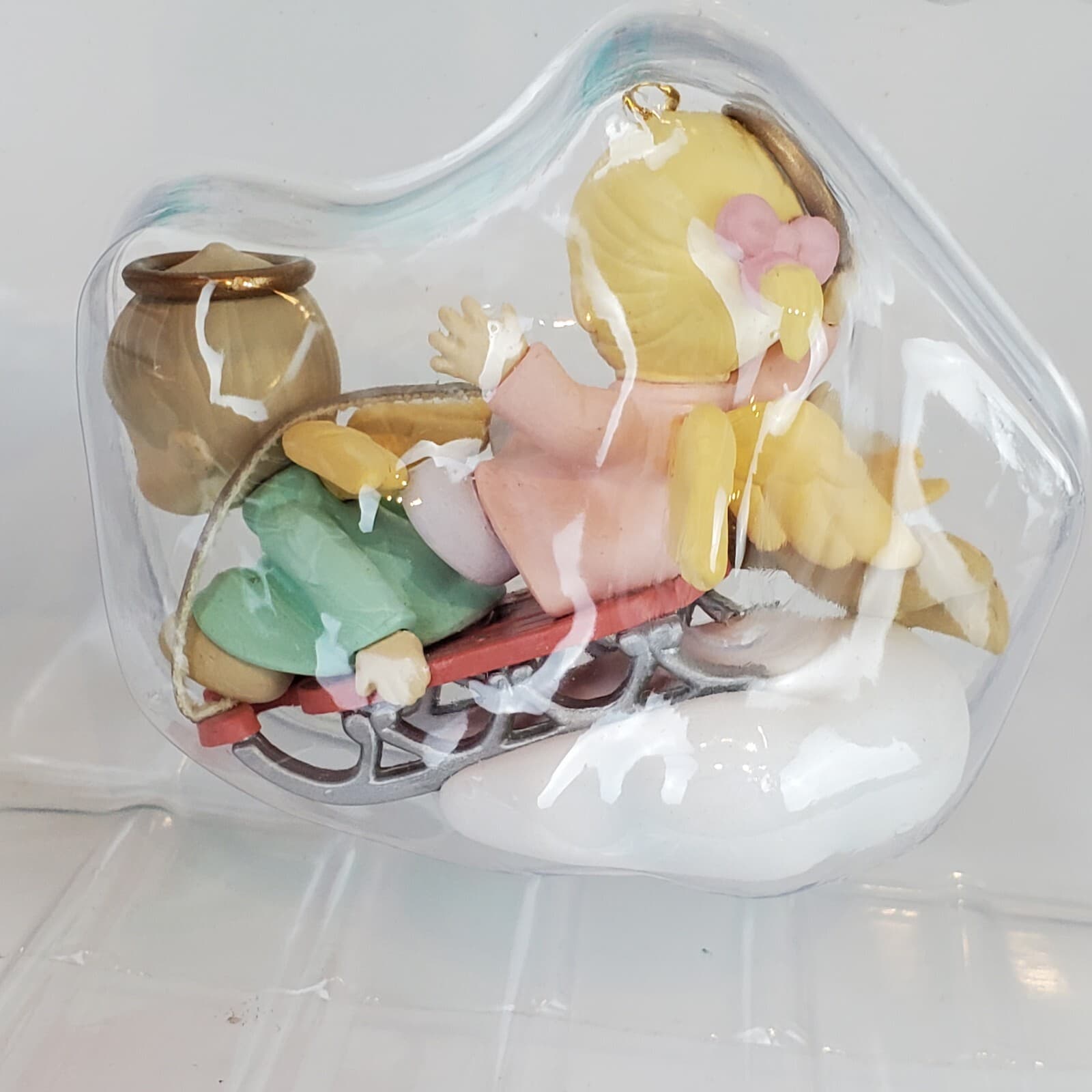 Vtg Enesco Precious Moments Holiday Collection "Hang On To Your Halo" Ornament - Thumbnail 4