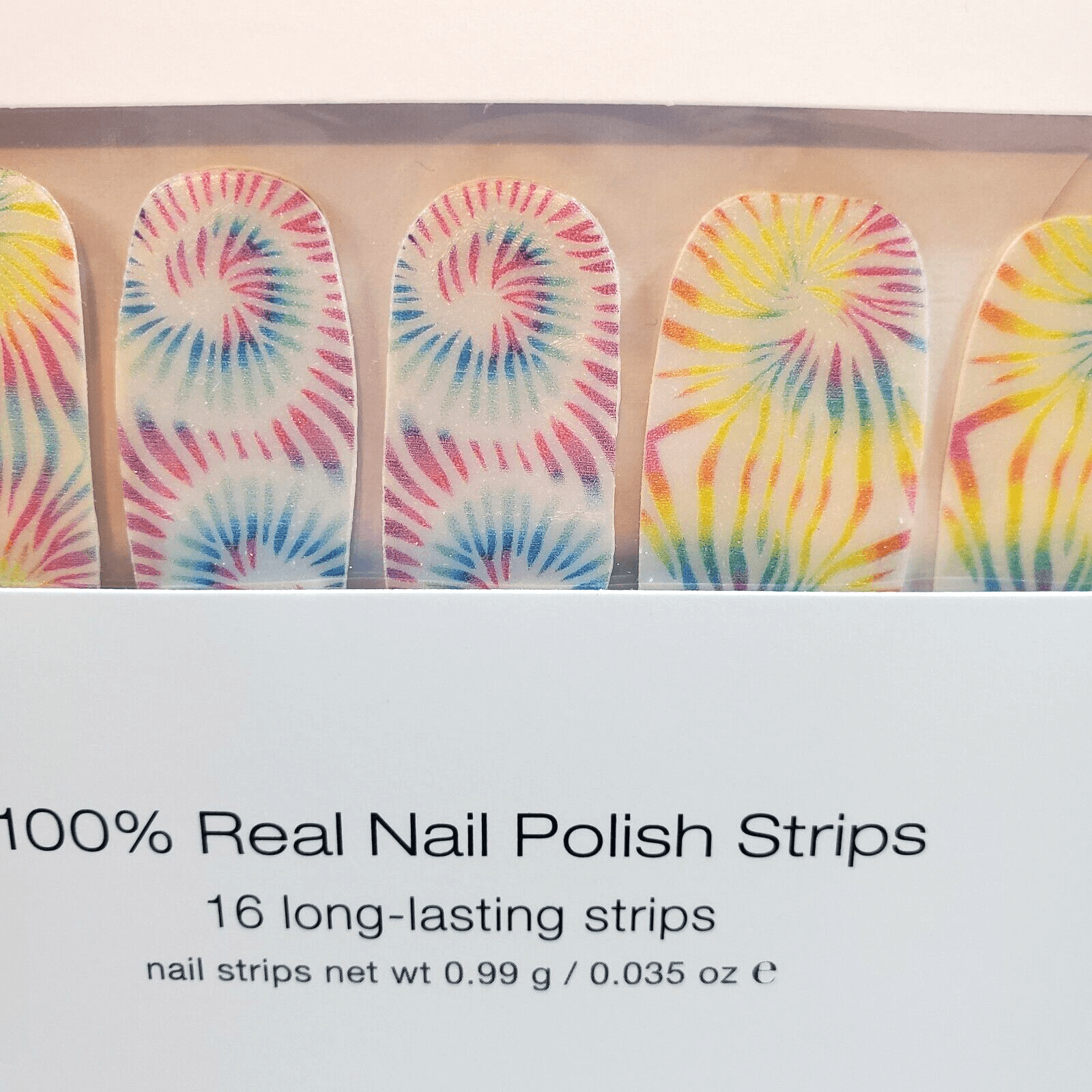 Color Street Nail Strips Peace Love and Tie Dye 100% Real Polish RETIRED NEW - Thumbnail 2