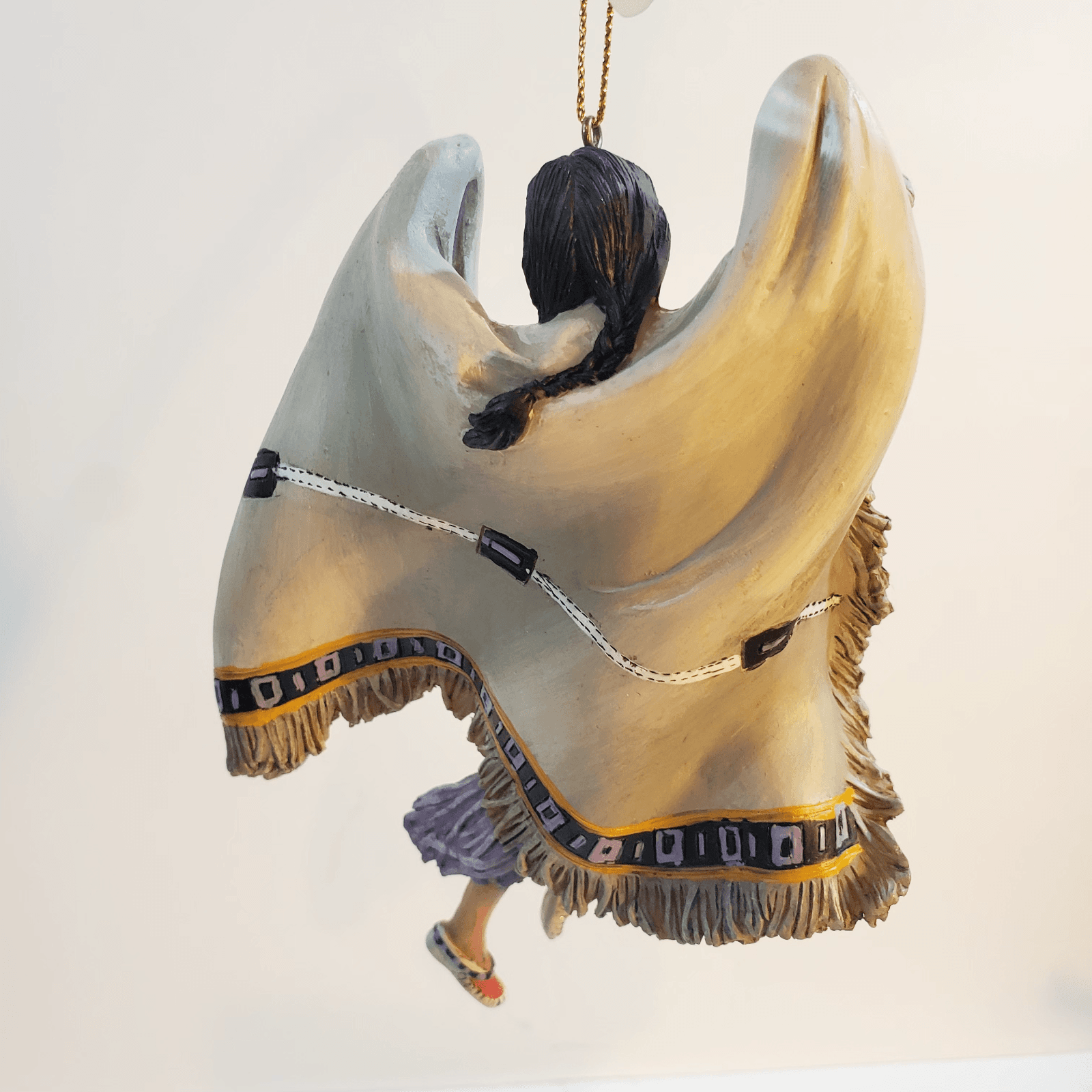 Ashton Drake Galleries Fancy Shawl Dancers Collection On Woven Wings Ornament - Thumbnail 2