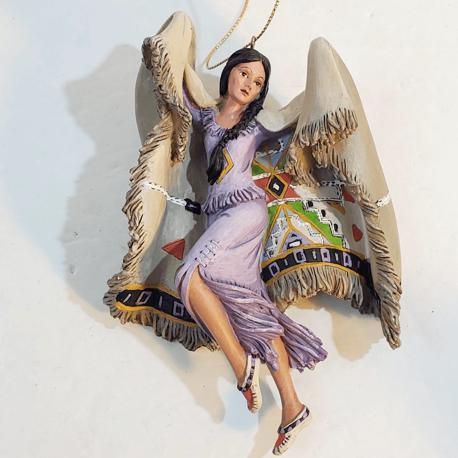 Ashton Drake Galleries Fancy Shawl Dancers Collection On Woven Wings Ornament - Thumbnail 3
