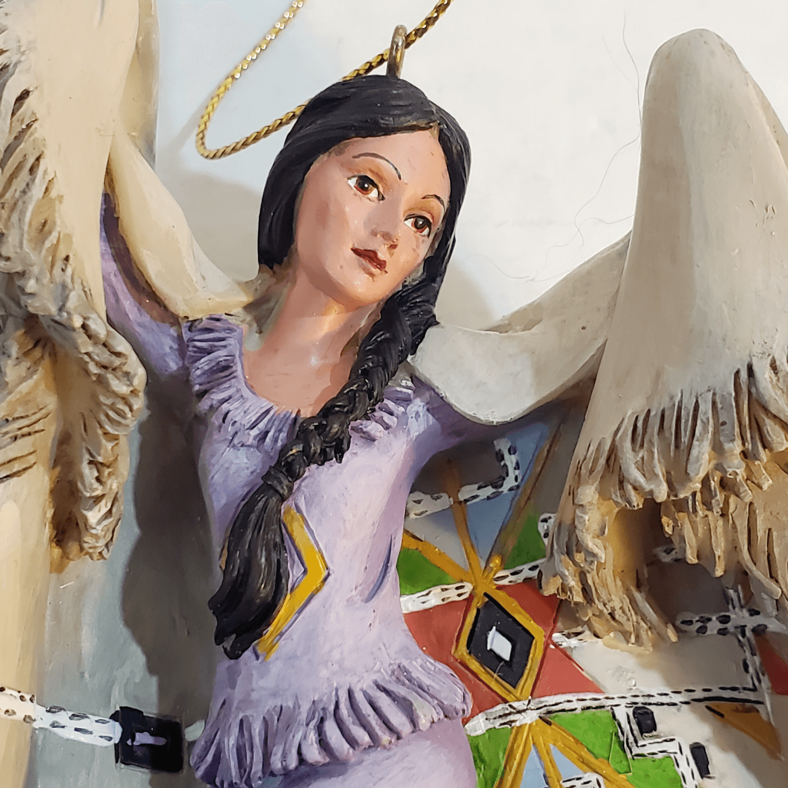 Ashton Drake Galleries Fancy Shawl Dancers Collection On Woven Wings Ornament - Thumbnail 4