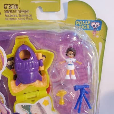 Polly Pocket Doll Astronaut Micro Compact Playset w/ Polly Stick Complete - Thumbnail 5