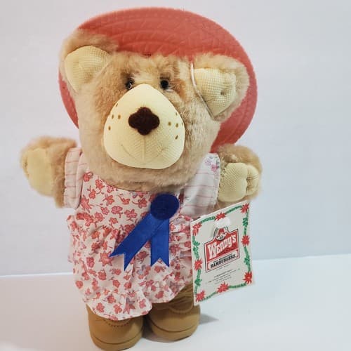 Vintage 1986 Wendy’s Furskins Bear Hattie Appalachian Artworks 7” with Tags