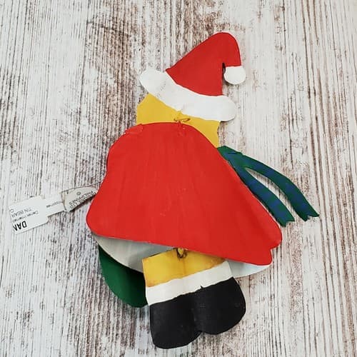 Dansk Painted Metal Lady Girl Santa Bear Ornament Stocking Candy Canes Scarf Hat - Thumbnail 5
